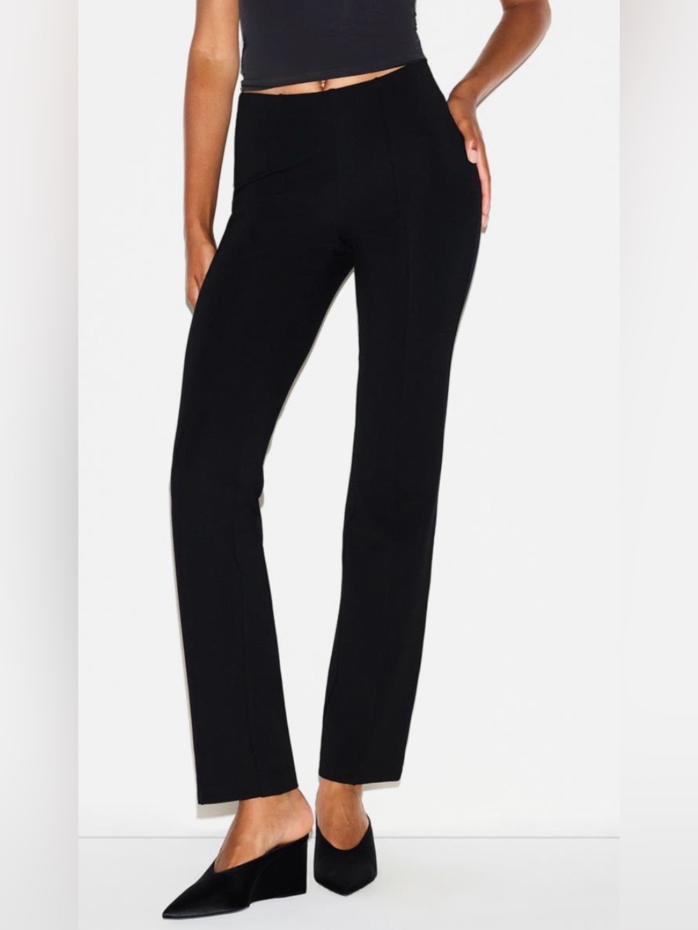 SKIMS The Essential Collection High Waist Pintuck Straight Leg Medium